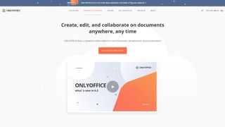 OnlyOffice's homepage