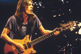 AC/DC's Malcolm Young performs with his 1963 Gretsch Jet Firebird.