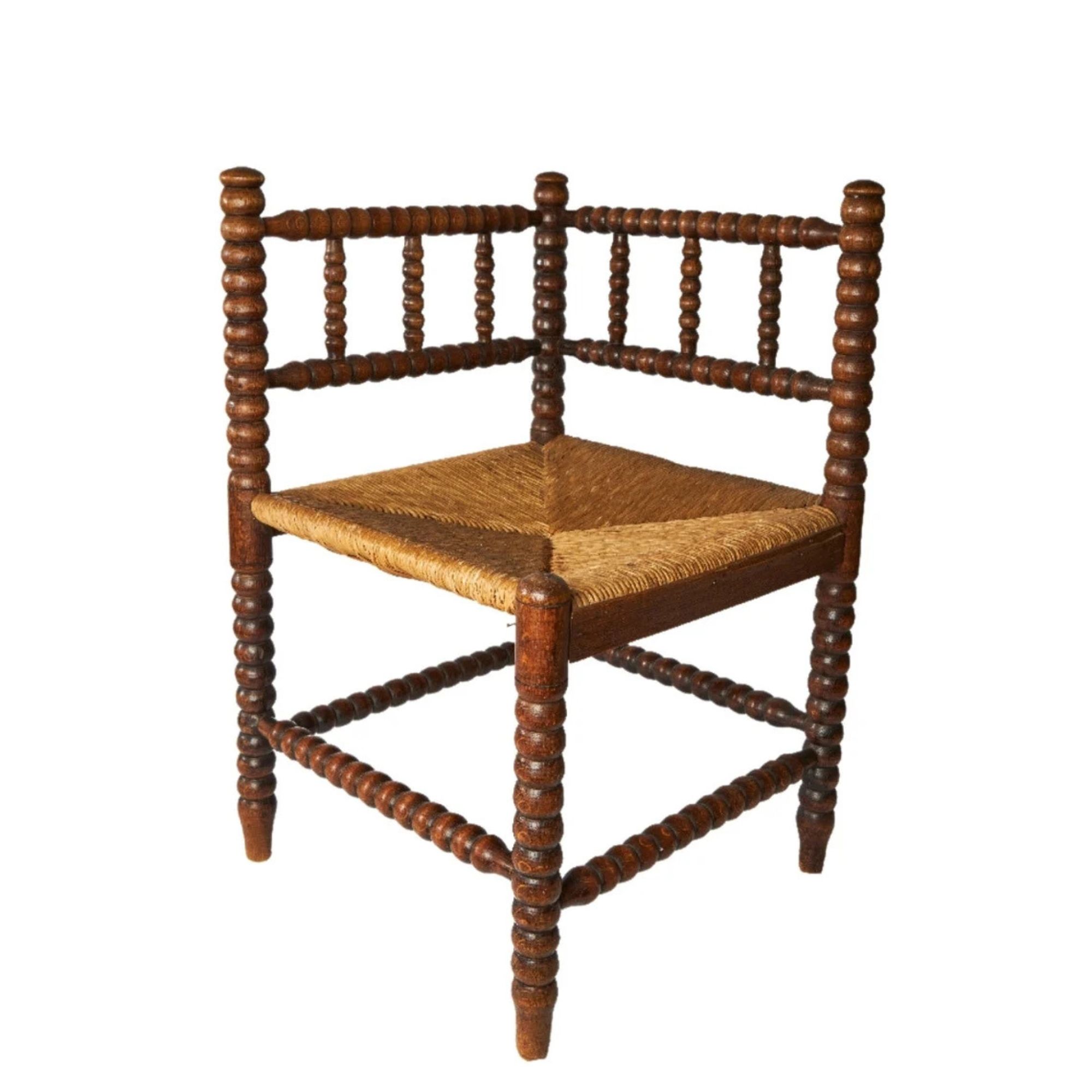 Bobbin Stool Natural Wood