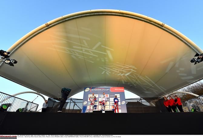 The podium in Milton Keynes