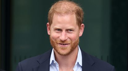 Prince Harry, Duke of Sussex smiles during his visit to the Centre For Blast Injury Studies at Imperial College London during Invictus Engagements on September 10, 2025