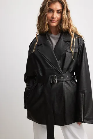 NA-KD, Oversized Light Padded Pu Jacket