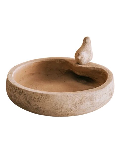 Terracotta bird bath