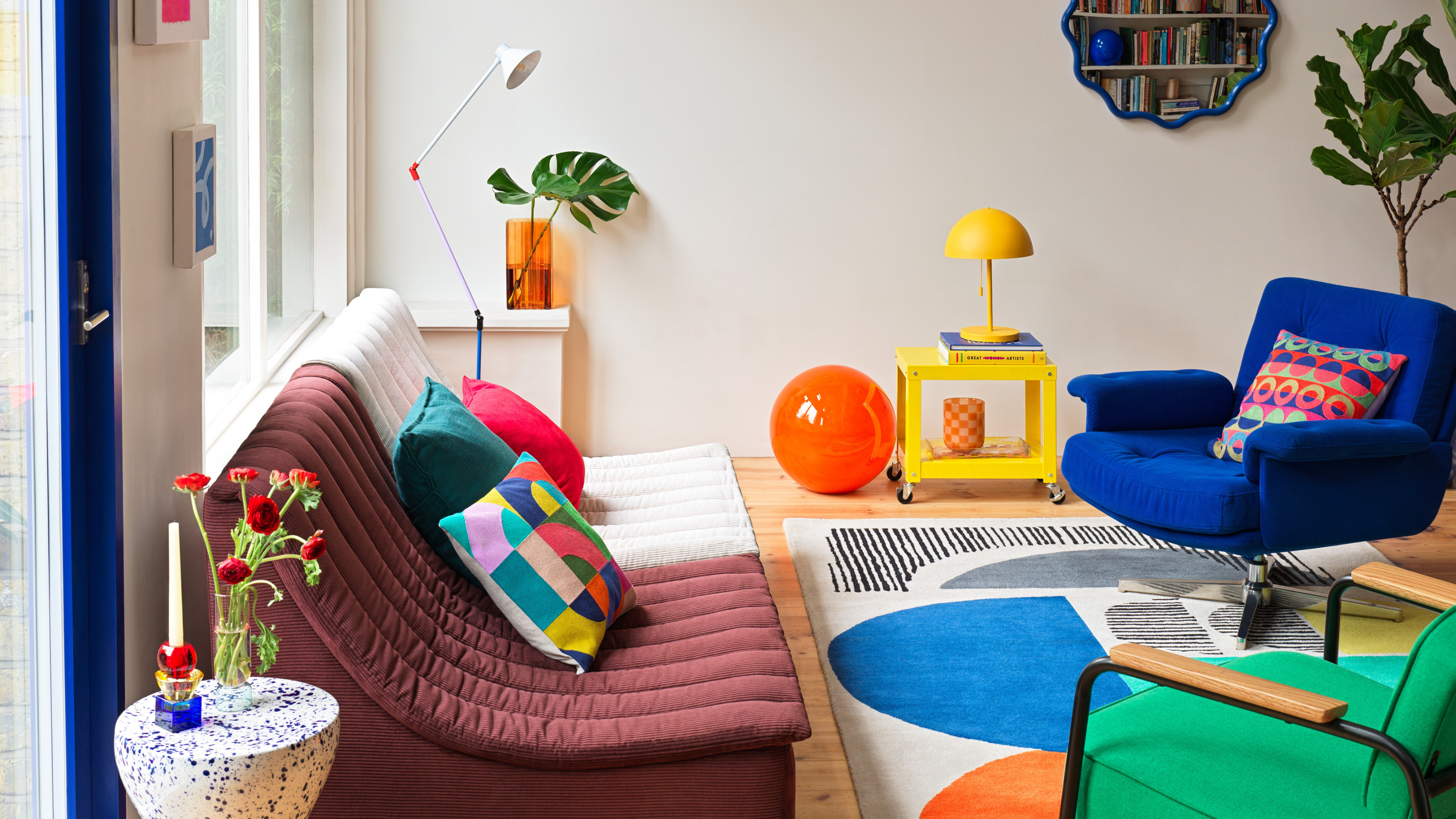 Habitat Dawson chair in a retro living room.
