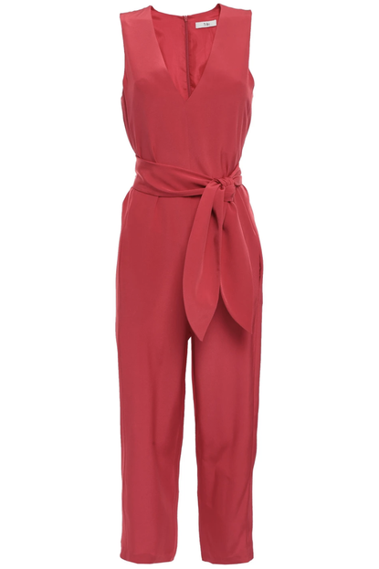 Tibi Cropped Belted Jumpsuit
