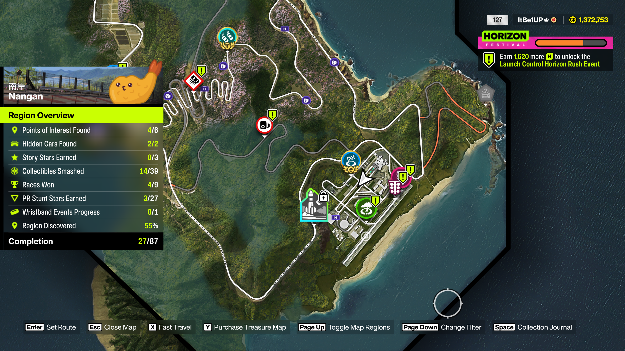 Forza Horizon 6 Track Toys: A map of the Irokawa Space Centre in Nangan.
