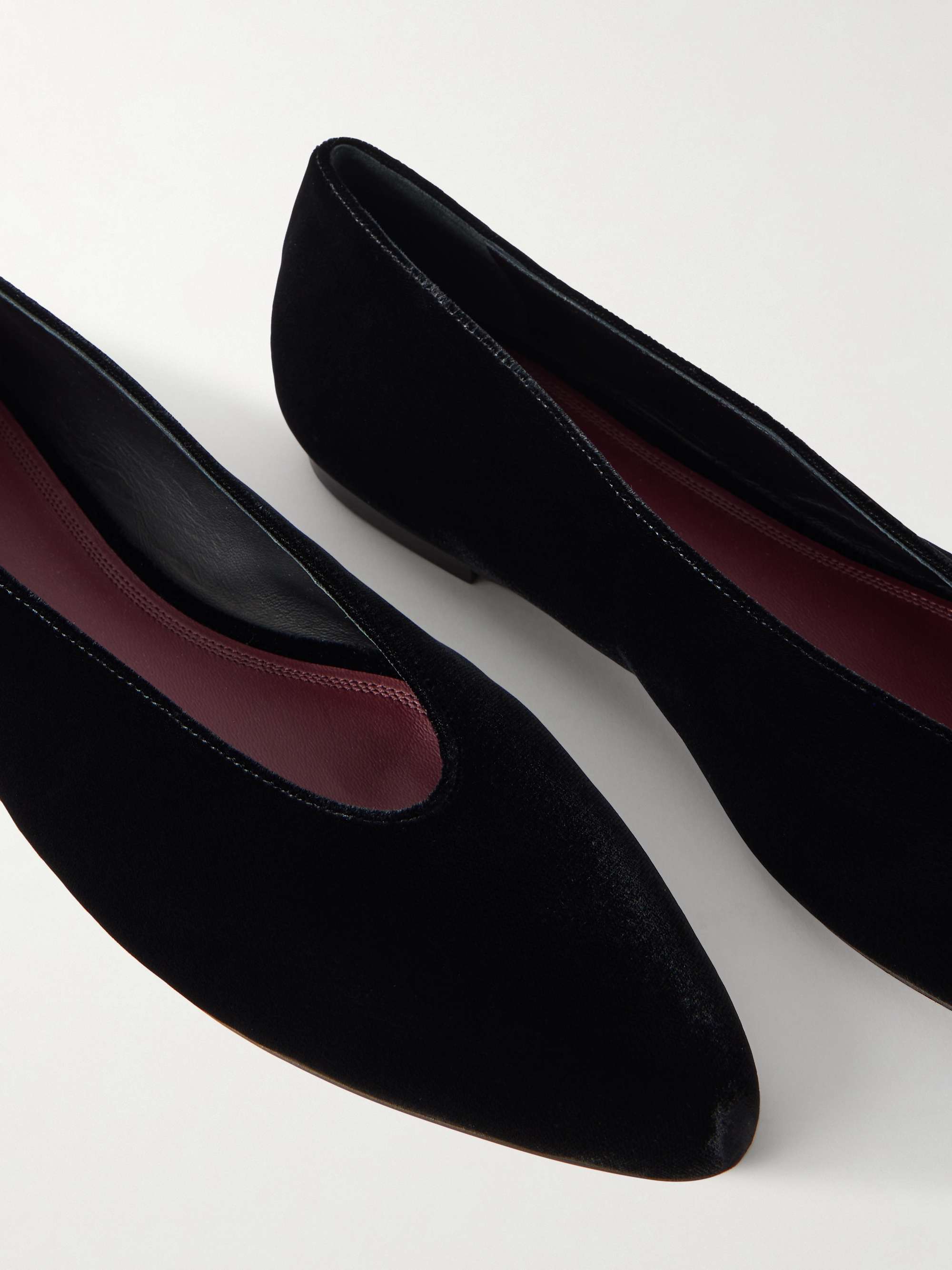 Beid Velvet Ballet Flats