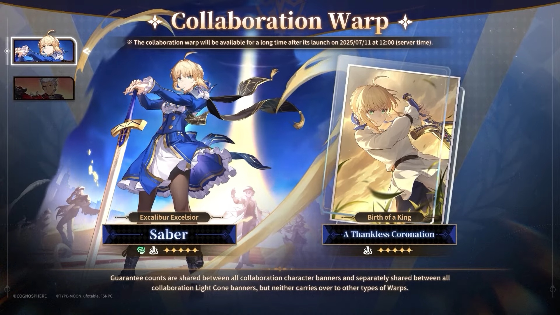 Honkai Star Rail banners - Saber and her signature Light Cone
