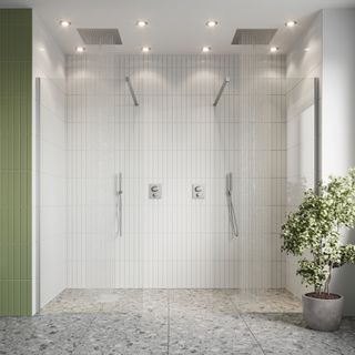 Double shower wet room