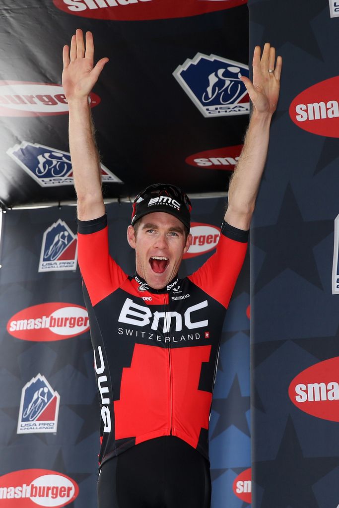 Brent Bookwalter (BMC Racing) on the podium as stage winner