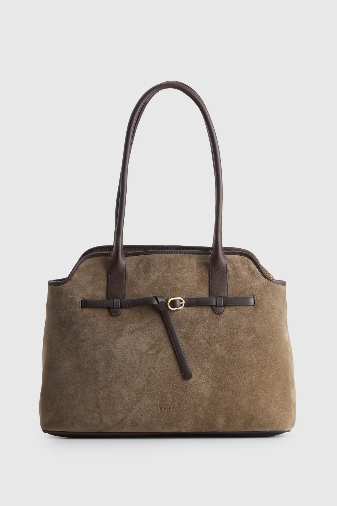 Evity Malia Leather Suede Work Tote Bag