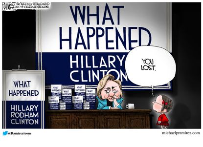 Political cartoon U.S. Hillary book 2016 election