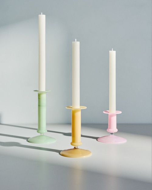 Large Coloured Borosilicate Glass Candelabra