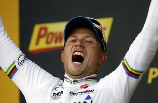 Thor Hushovd is ecstatic about his stage win in Gap.