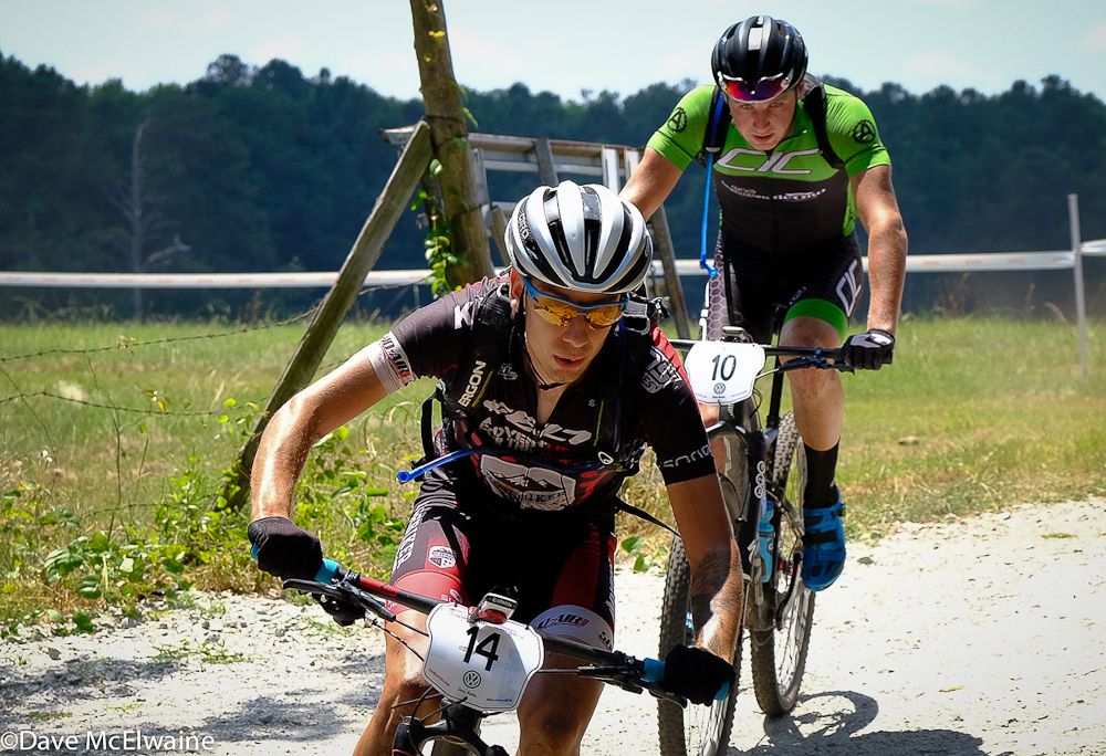 Cole Oberman (Ridebiker) and Scott Hoffner were riding together with fifteen miles to go.