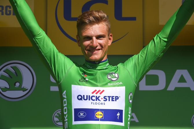 Marcel Kittel in green after stage 7 of the Tour de France