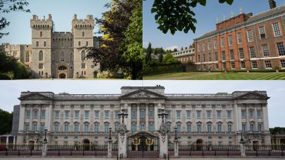 The royal residence secrets you never knew revealed. Seen here are Windsor Castle, Kensington Palace and Buckingham Palace