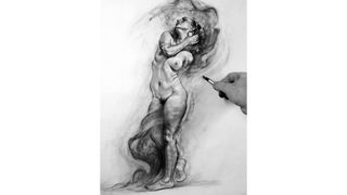 Charcoal figure drawing