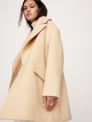 Double-Faced Wool-Blend Peacoat