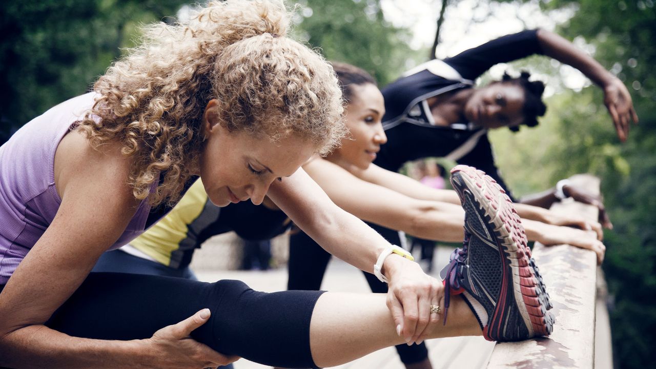 Weight loss tips: Image shows women stretching