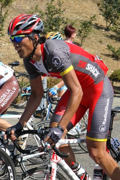 Li Fuyu (RadioShack) in action at Amstel Gold.
