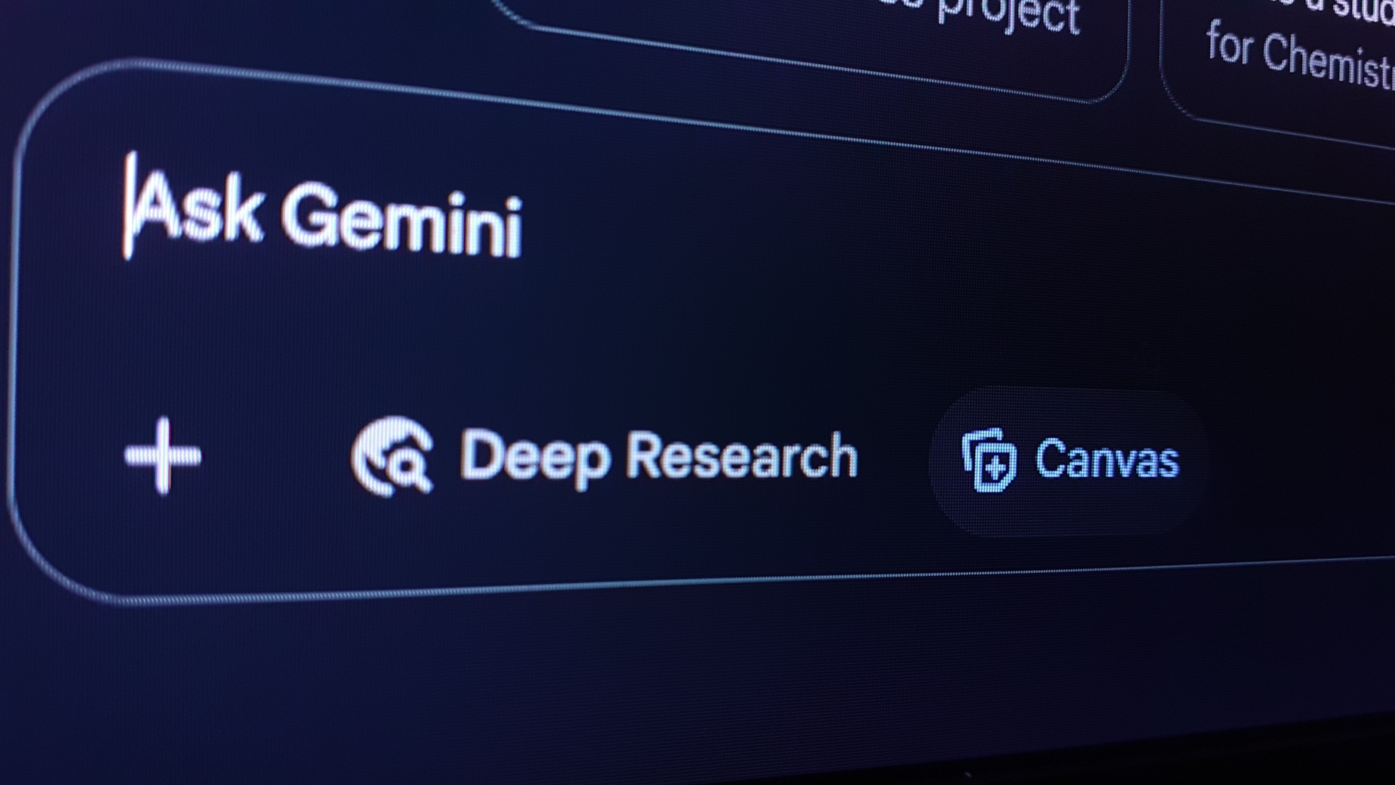 Ask Gemini text input field