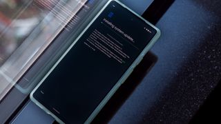 Google Pixel 6a downloading the Android 13 beta update