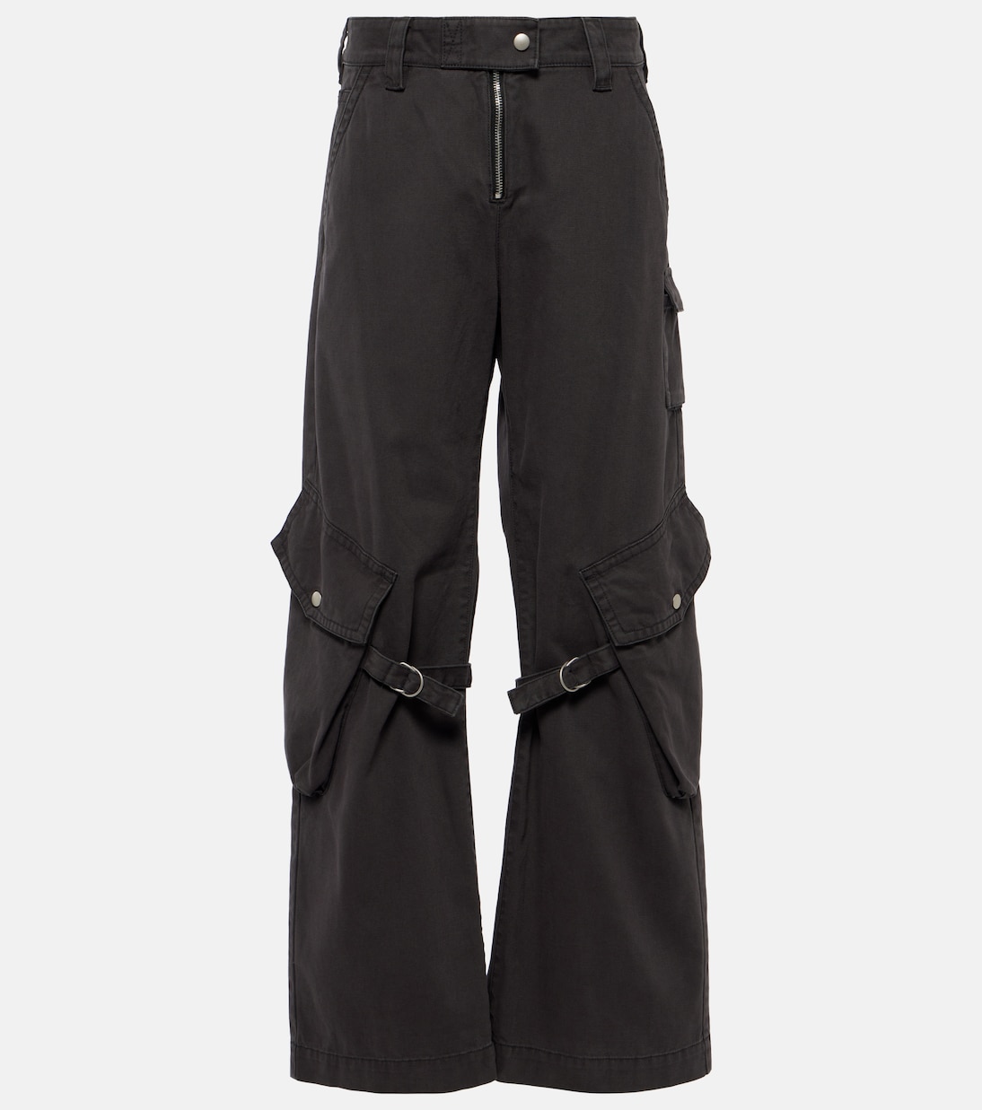 Mid-Rise Cotton Canvas Cargo Pant in Gray – Acne Studio