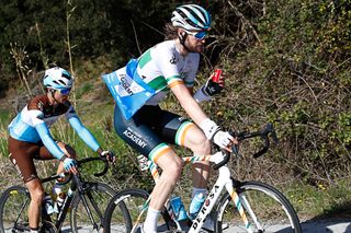 Conor Dunne (Israel Cycling Academy) on the road for stage 2 at Tirreno-Adriatico