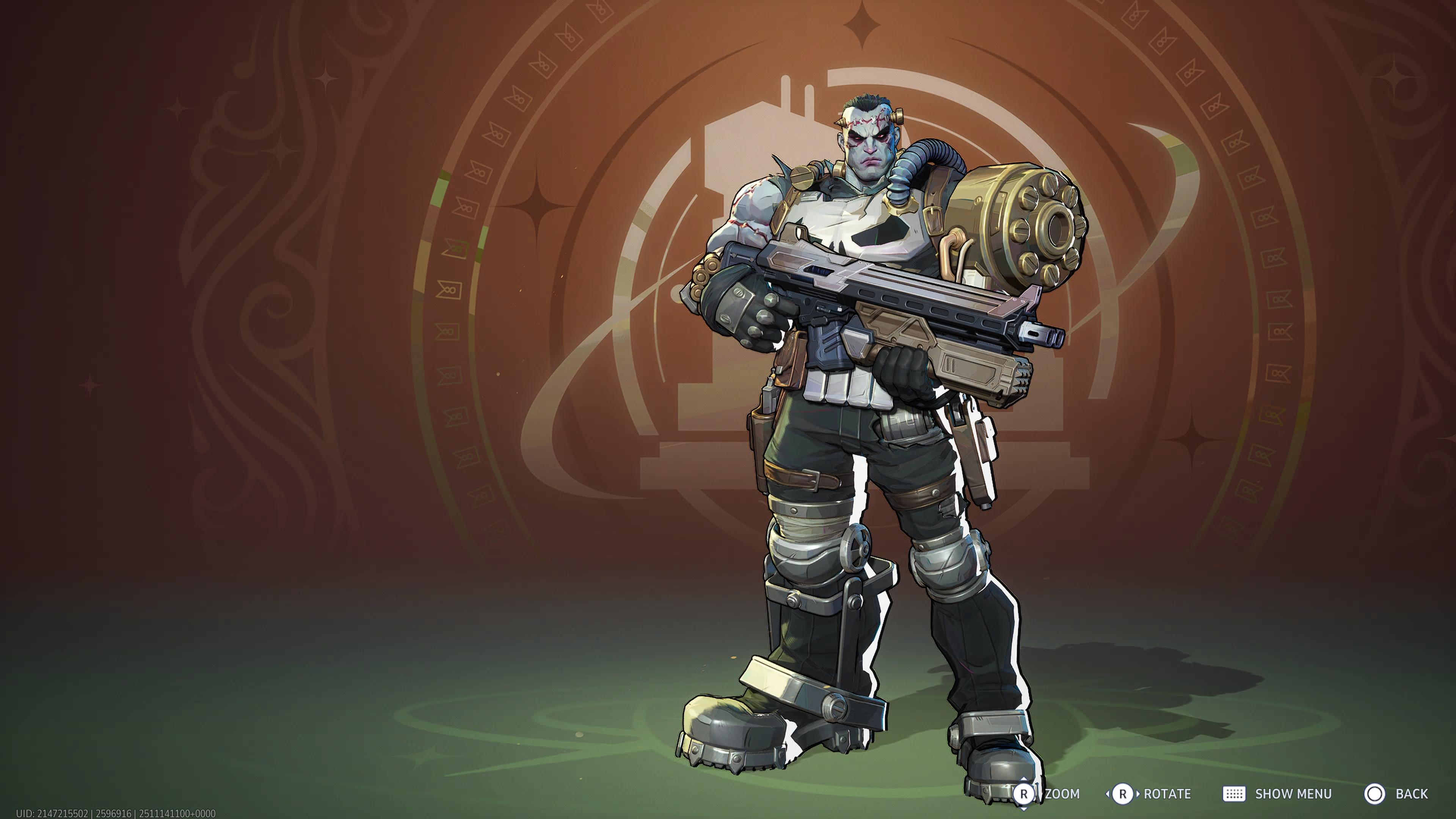 The Punisher in a Frankenstein-themed costume