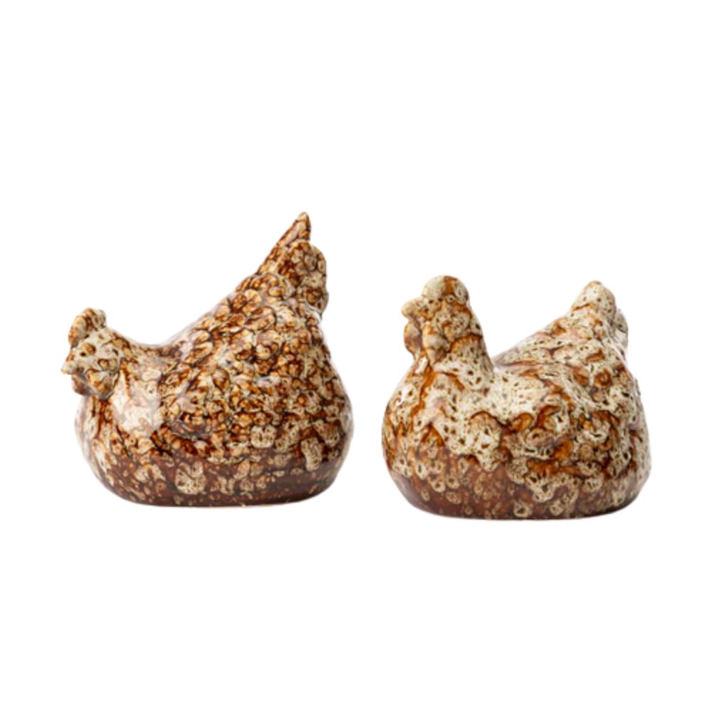 Stoneware Hens (Set of 2)