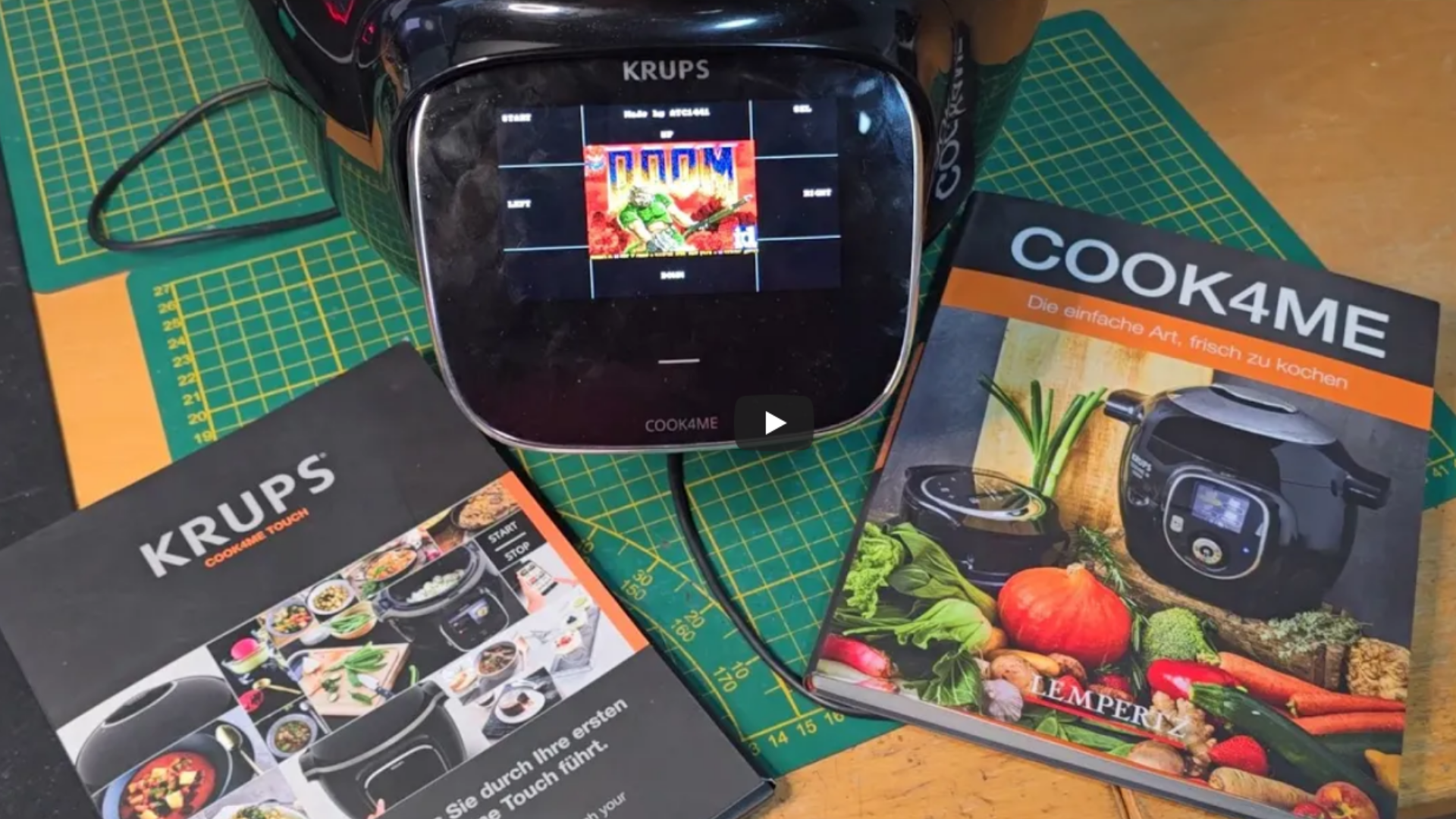 Doom conquers the kitchen through an electric cooking pot — classic shooter runs seamlessly after a full device firmware refresh