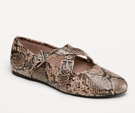Old Navy, Buckle-Strap Mary Jane Ballet Flats