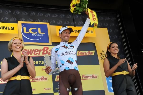 Christophe Riblon (AG2R La Mondiale) on the podium