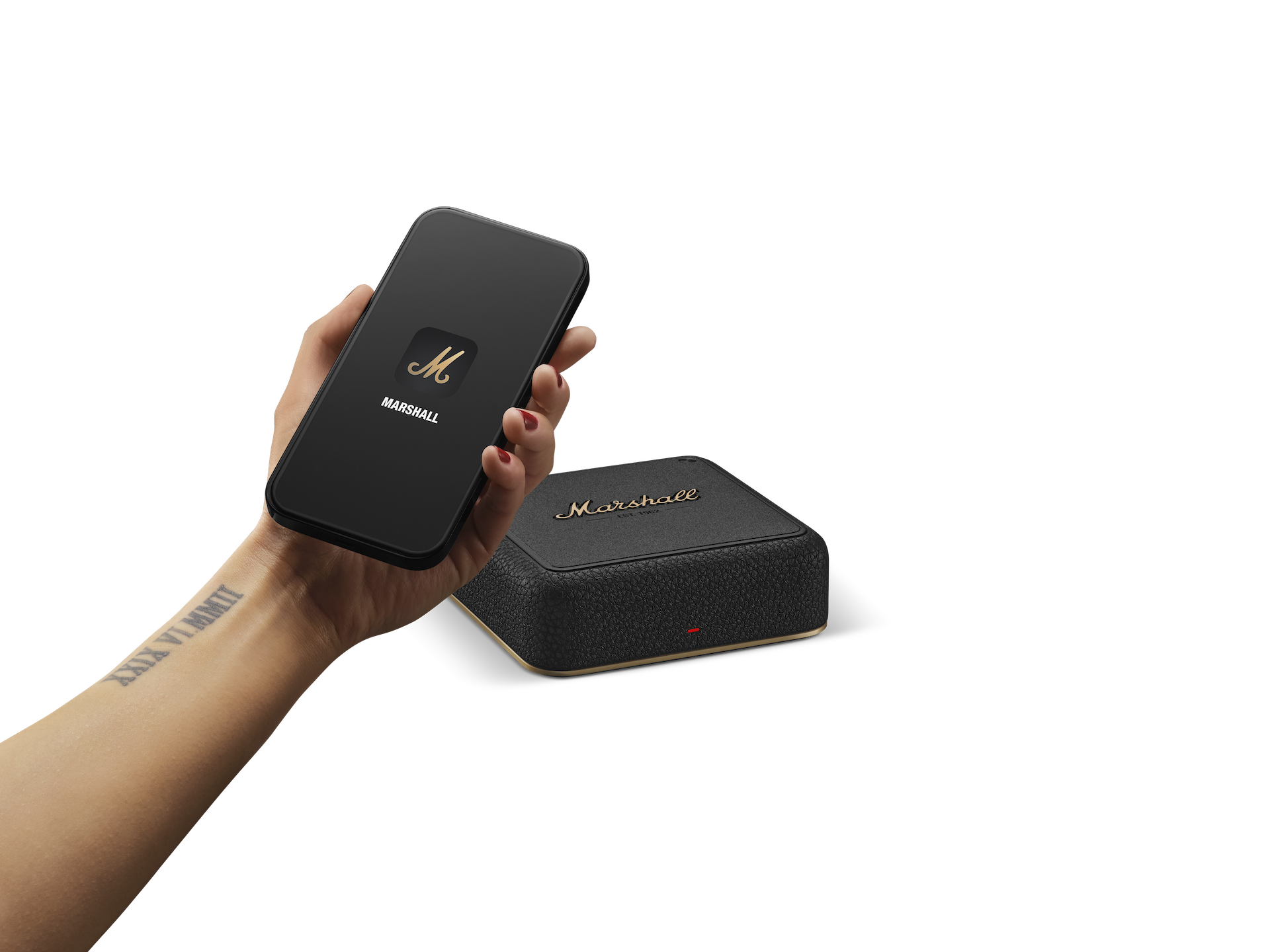 Marshall Heddon wireless streamer product images on a white background