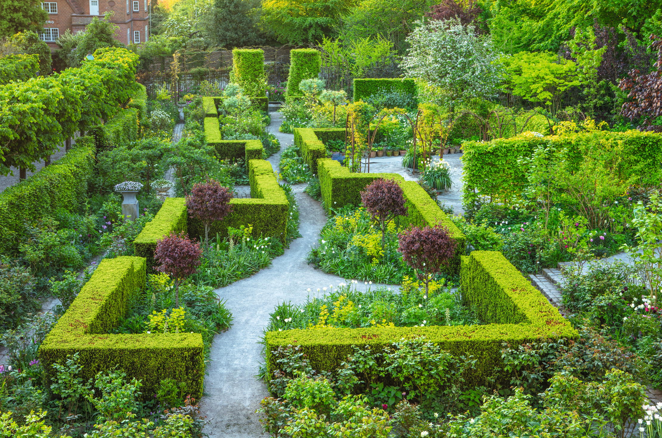 Garden designer Claus Dalby&#039;s hedges at his home in Denmark.