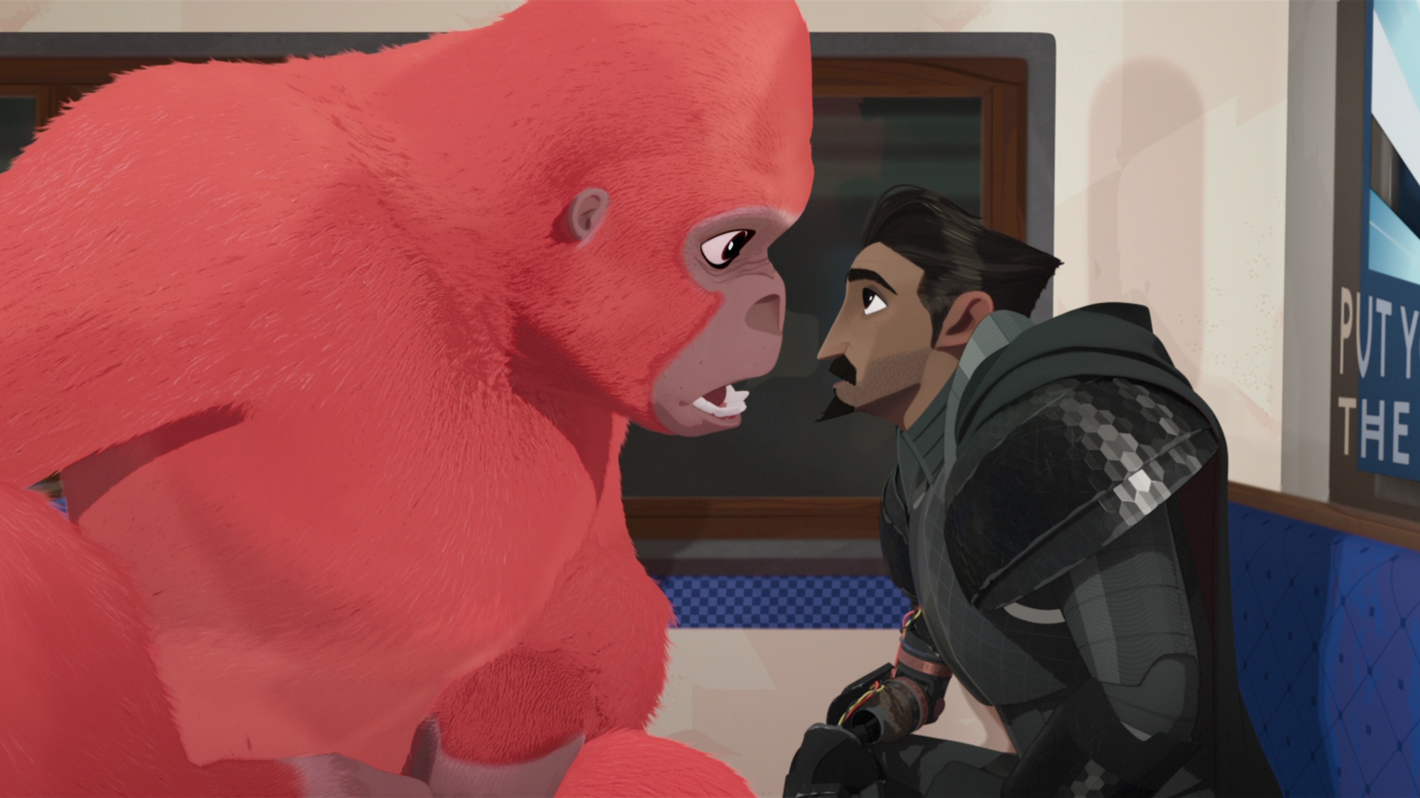 NIMONA - (L to R) Nimona (voice of Chloe&amp;#776; Grace Moretz) and Ballister Boldheart (voice of Riz Ahmed). Cr: Netflix &amp;copy; 2023