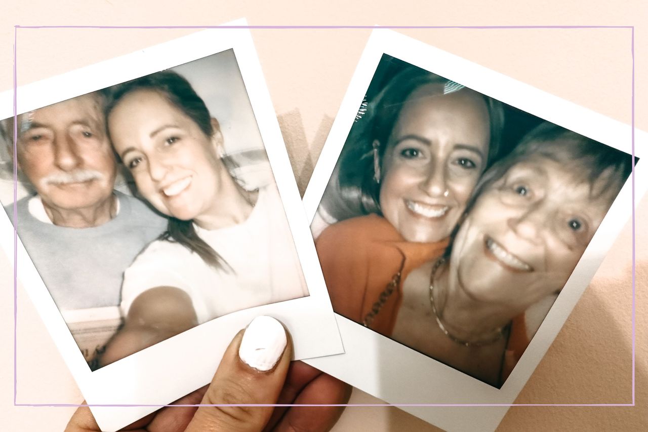 Sandwich generation: Polaroid pictures of Cat Sims with her older parents 