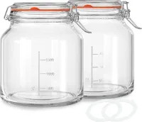 2 Pack 79oz Glass Jar with Lid