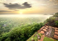 The ruins of the prison on Sigiriya in Sri Lanka