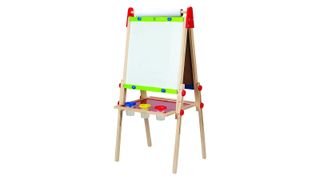 Hape All-in-One Wooden Kid's Art Easel, one of w&h's picks for Christmas gifts for kids