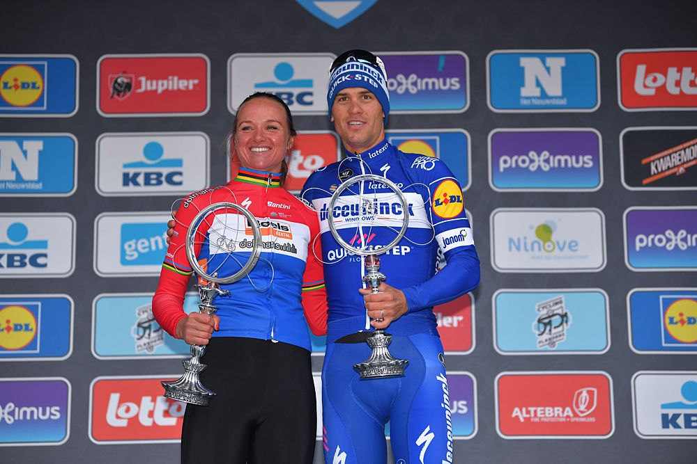 Zdenek Stybar (Deceuninck-QuickStep) and Chantal Blaak (Boels Dolmans) win the elite titles at Omloop Het Nieuwsblad