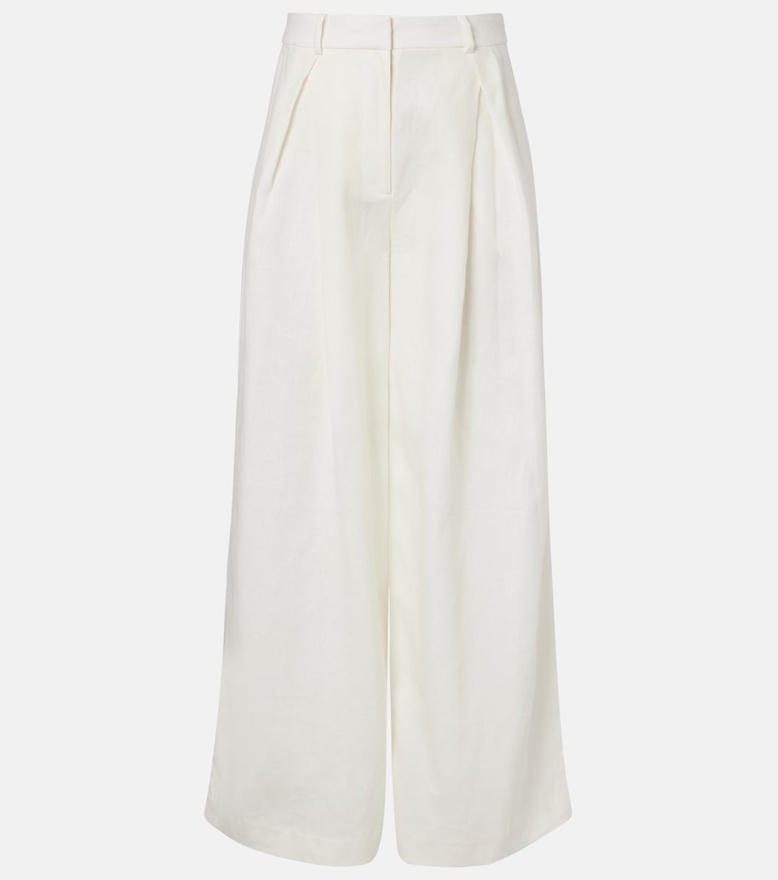 Sofia Linen Wide-Leg Pants in White - Faithfull
