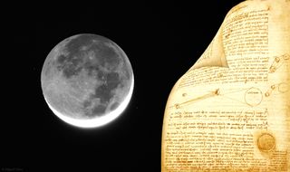 The Moon, Earthshine and Codex Leicester Composition by Miguel Claro