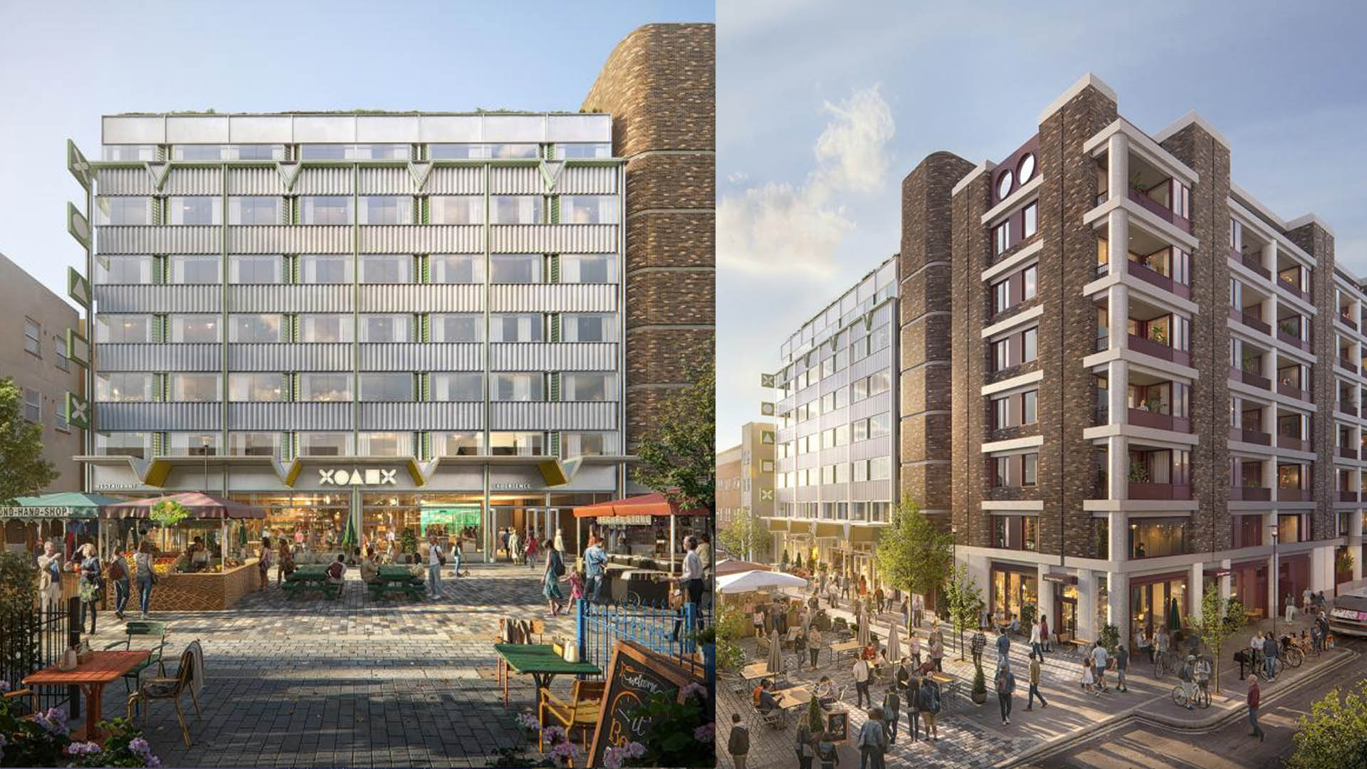 Renders of proposed Camden redevelopments.