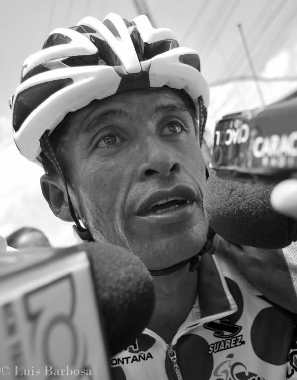Camargo talks to the media after his victory