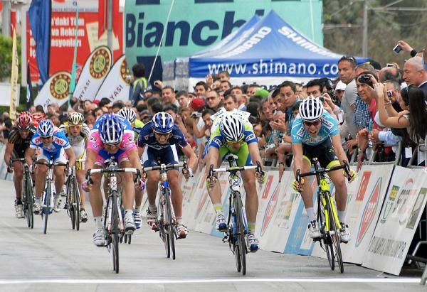 The sprint to the line was close