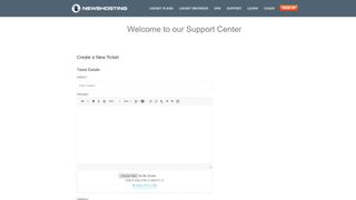 Newshosting's online support contact form