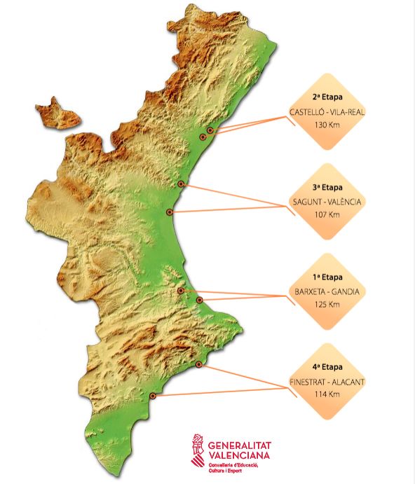 2021 map for Setmana Ciclista Valenciana