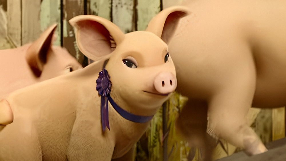 A screenshot from the new animated Animal Farm movie